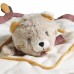 Doudou mouchoir ours blanc et bordeaux timouki sauthon  beige Sauthon Baby Deco    470828